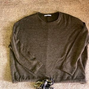 Zara Sweater with snakeskin cinch waist Tie -M